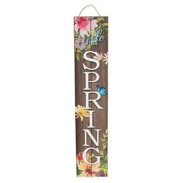 Hello Spring Floral Wooden Porch Sign - The Fox Decor